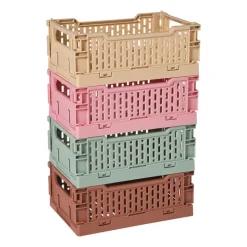 Vouwkrat klein - bruin - 6x15x10 cm