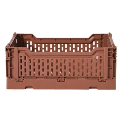Vouwkrat middel - bruin - 10.5x27x17 cm