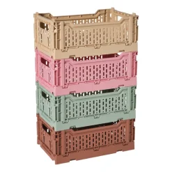 Vouwkrat middel - bruin - 10.5x27x17 cm