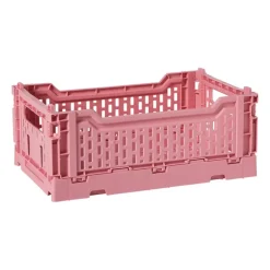 Vouwkrat middel - roze - 10.5x27x17 cm