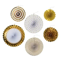 Waaiers goud - 6 stuks