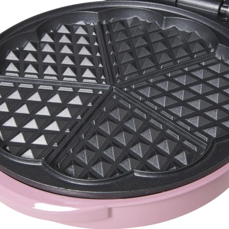Wafelmaker - roze - 1000 watt