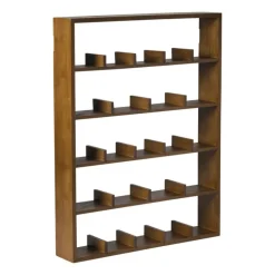 Wandkast voor 23 mokken - bruin - 63.5x48x9 cm