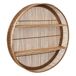 Wandkastje bamboe rond - ø75x12.5 cm