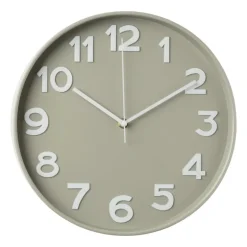 Wandklok basics - grijs - ø30x4 cm