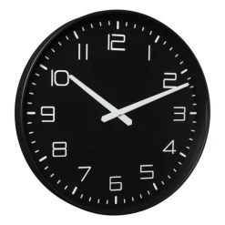 Wandklok Gina - zwart - ø40x4.5 cm