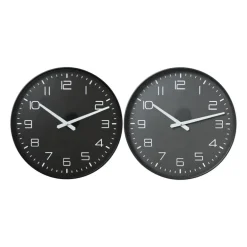 Wandklok Gina - zwart - ø40x4.5 cm