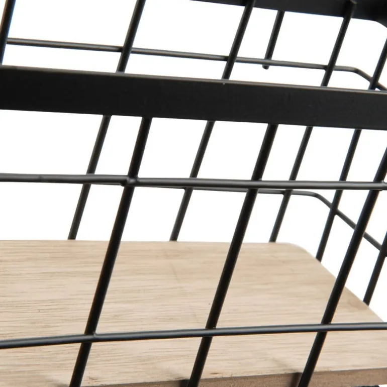 Wandrek mandje - 9.5x25x8.5 cm - zwart