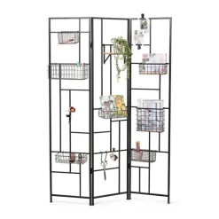 Wandrek mandje - 9.5x25x8.5 cm - zwart