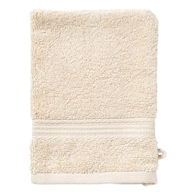 Washandje - beige - 16x21 cm