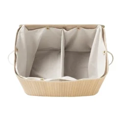 Wasmand bamboe 90 liter - naturel - 60x40x40 cm