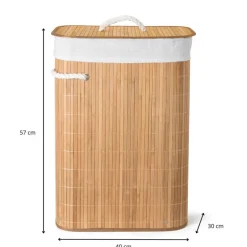 Wasmand bamboe - naturel - 72 liter