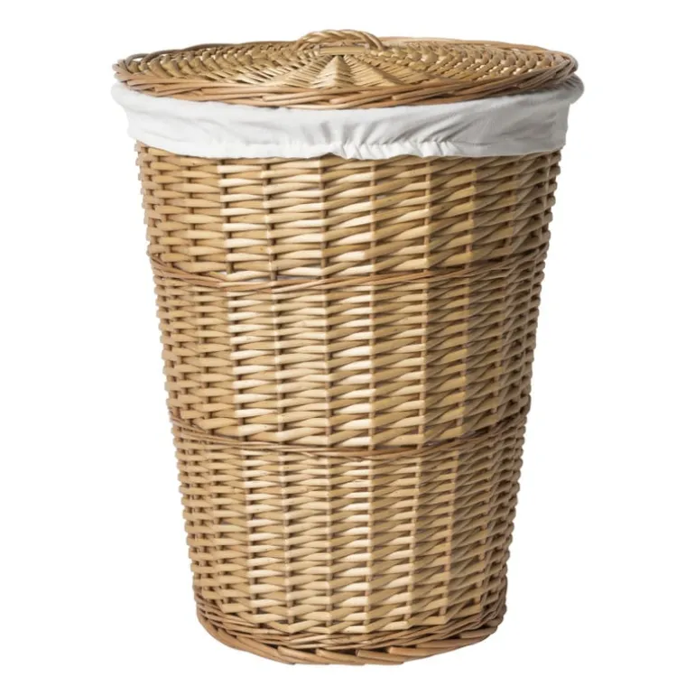 Wasmand gevlochten - naturel - 46x57 cm