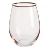 Waterglas - roze/goud - 450 ml