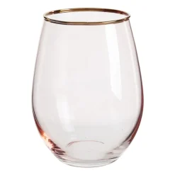 Waterglas - roze/goud - 450 ml