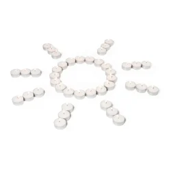 Waxinelichten - 8 branduren - set van 30