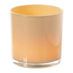 Waxinelichthouder - beige - ø10x10 cm