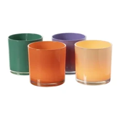 Waxinelichthouder - beige - ø10x10 cm