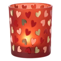 Waxinelichthouder hartjes klein - diverse varianten - ø7x8cm