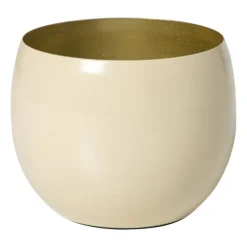 Waxinelichthouder mat - goudkleurig - ø10x7.8 cm