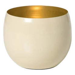 Waxinelichthouder mat - goudkleurig - ø10x7.8 cm