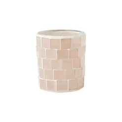 Waxinelichthouder Mozaïek - beige - ø7.3x8.5 cm