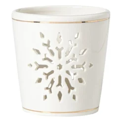 Waxinelichthouder sneeuwvlok - diverse varianten - ø7.2x7.5 cm