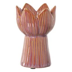 Waxinelichthouder tulp klein - roze - ø8x12 cm