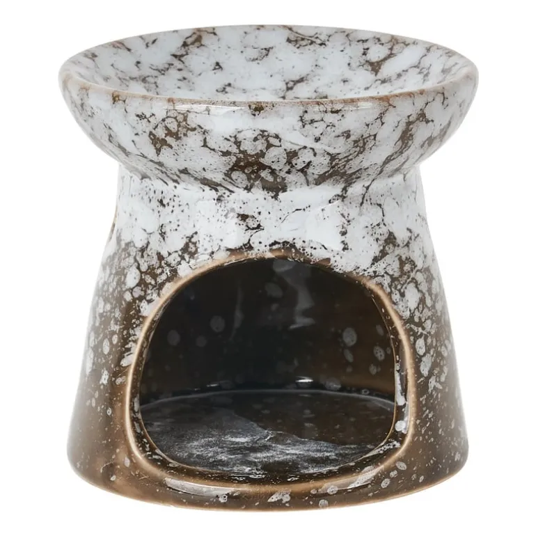 Waxmelt brander - zwart keramiek - 7x7x7 cm