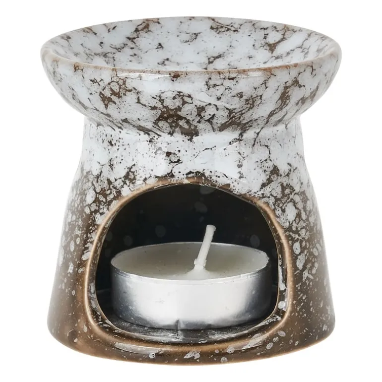 Waxmelt brander - zwart keramiek - 7x7x7 cm