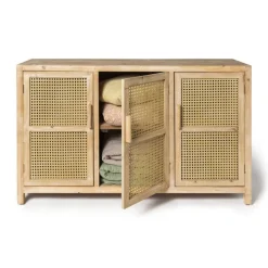 Webbing dressoir Bandung - naturel - 72x120x40 cm