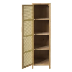 Webbing kast smal Bandung - naturel - 160.5x45x40.5 cm