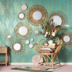 Webbing nachtkastje Bandung - naturel - 48x36x60.5 cm