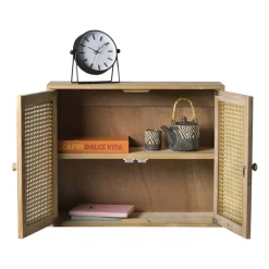 Webbing wandkast Bandung - naturel - 48.5x60x22 cm