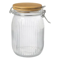 Weckpot met bamboe deksel - 1 liter