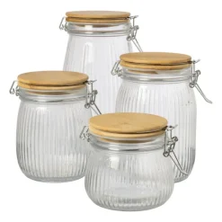 Weckpot met bamboe deksel - 750 ml