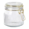 Weckpot ribbel met gouden deksel - 500 ml