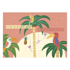 Wenskaart exotic - tropical birthday