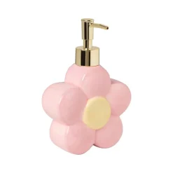 Zeeppompje bloem - roze/geel - 18.5x12.8x5.5 cm
