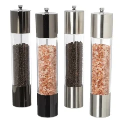 Zoutmolen - zilverkleurig - ø6x29 cm